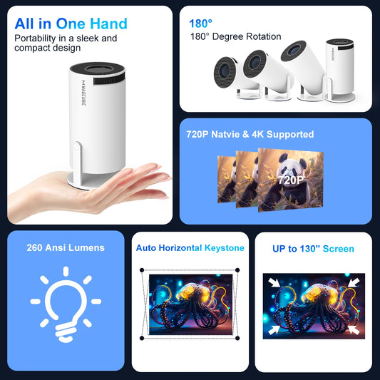 Magcubic Projector HY300 PRO 4K Android 11 Dual Wifi6 260ANSI Allwinner H713 BT5.0