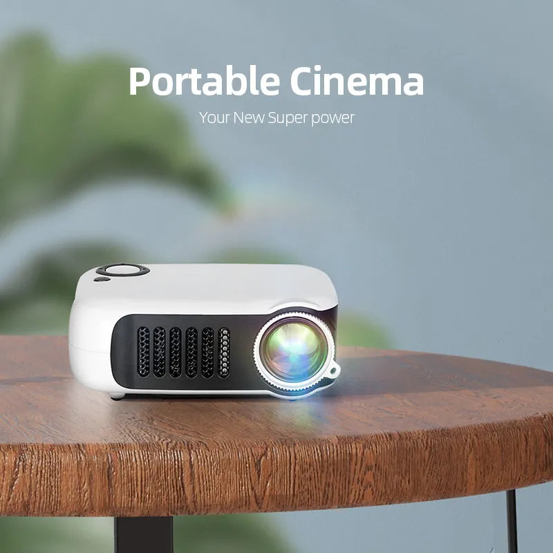 MINI Projector Home Cinema Theater Portable 3D LED Video Projectors Game Laser Beamer 4K 1080P Via HD Port Smart TV