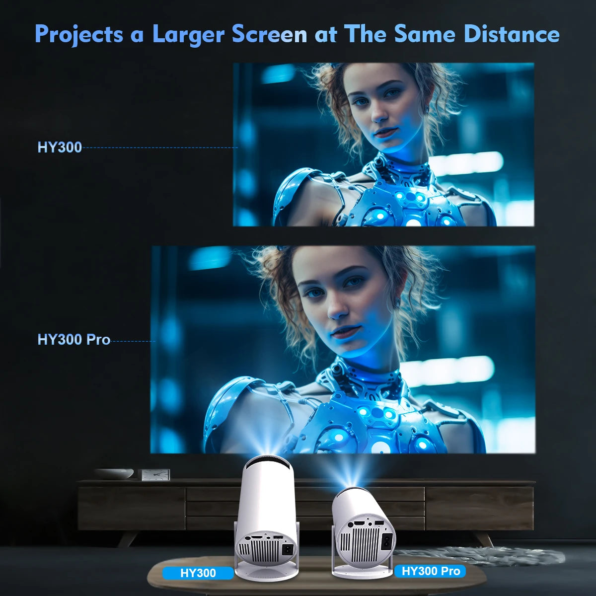 Magcubic Projector HY300 PRO 4K Android 11 Dual Wifi6 260ANSI Allwinner H713 BT5.0