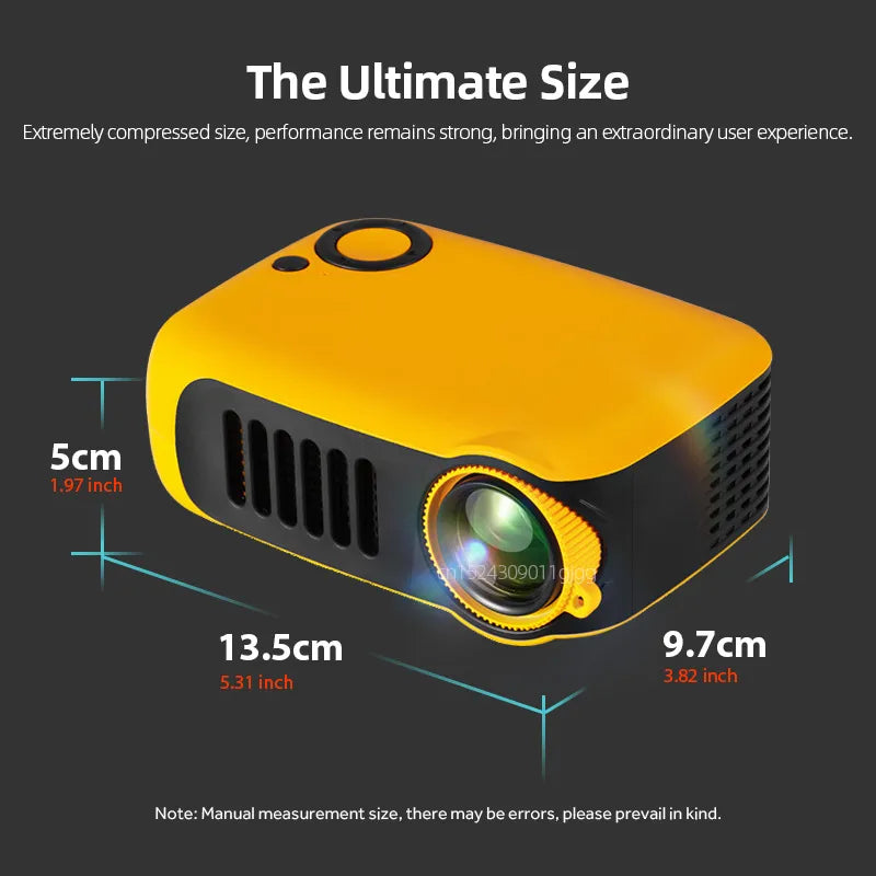 MINI Projector Home Cinema Theater Portable 3D LED Video Projectors Game Laser Beamer 4K 1080P Via HD Port Smart TV